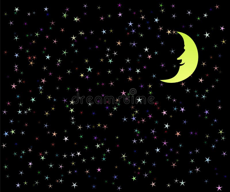 Illustration fine d'un ciel nocturne illustration libre de droits Illustration fine d'un ciel nocturne illustration libre de droits