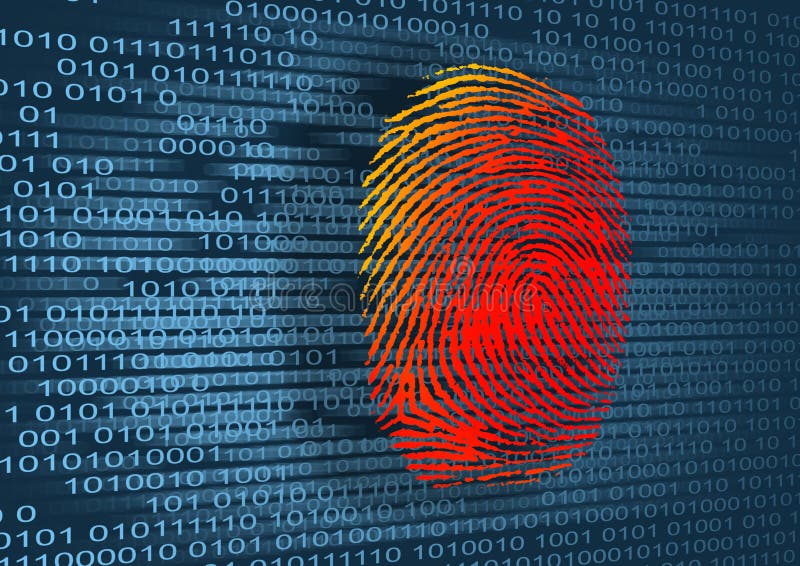 Illustration of the finger print vector illustration