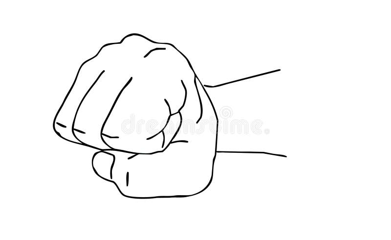 Illustration of the fist vector illustration