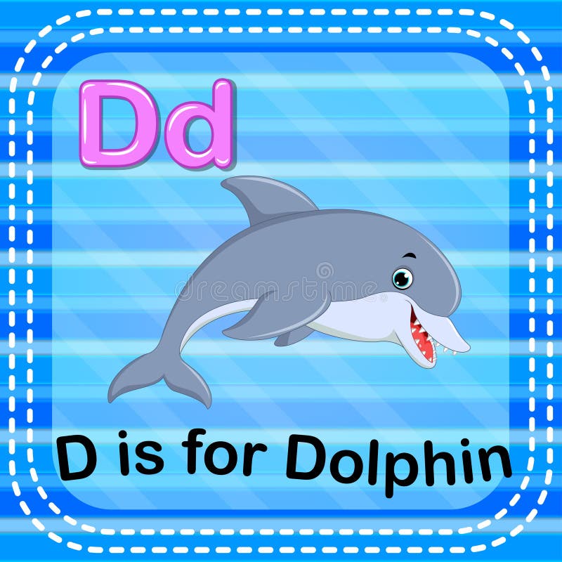 Flashcard Letter D Is For Dolphin Stock Vector - Illustration of ...