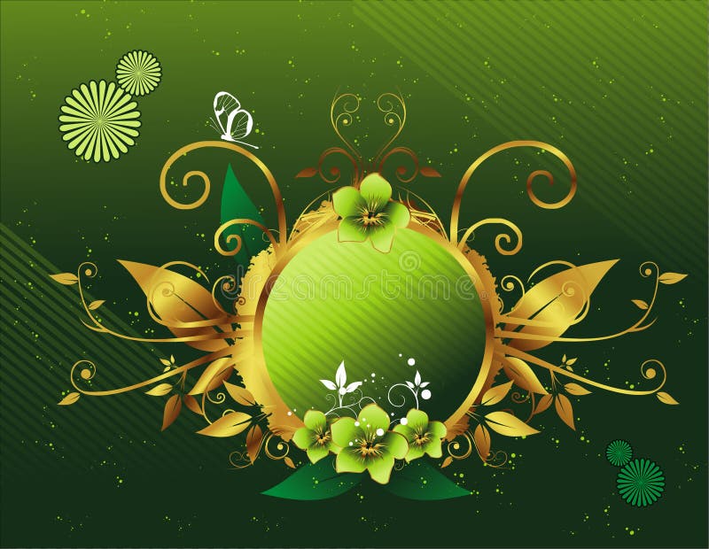 Illustration florale de drapeau de vecteur illustration de vecteur Illustration florale de drapeau de vecteur illustration de vecteur