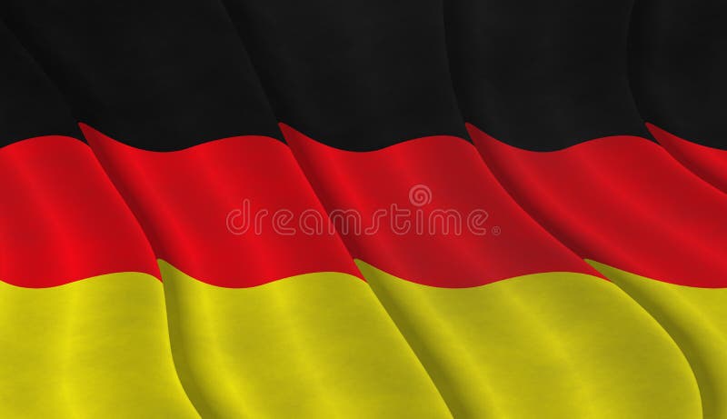 Illustration of a Flying German Flag Stock Illustration - Illustration ...