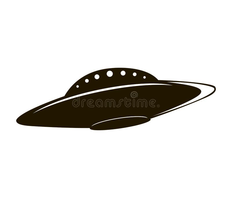 Illustration of flying saucer royalty free illustration