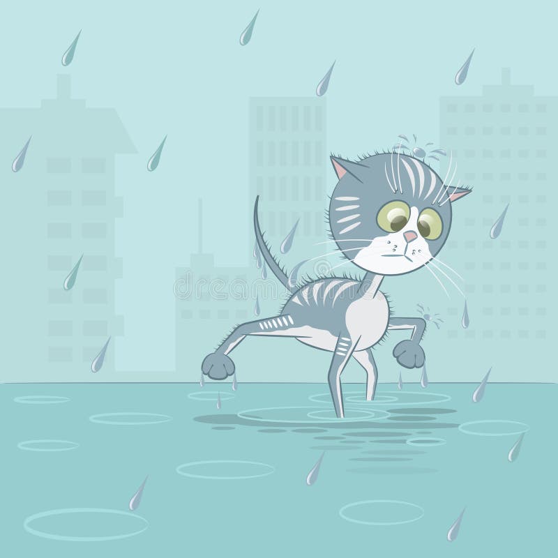 Illustration in the Form of a Wet Cat Stock Illustration - Illustration of drop, puddle: 94182947 Illustration in the Form of a Wet Cat Stock Illustration - Illustration of drop, puddle: 94182947