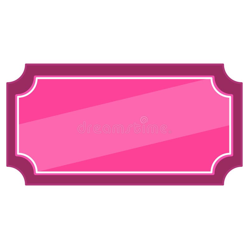 Illustration of a Frame Blank pink Sign stock illustration