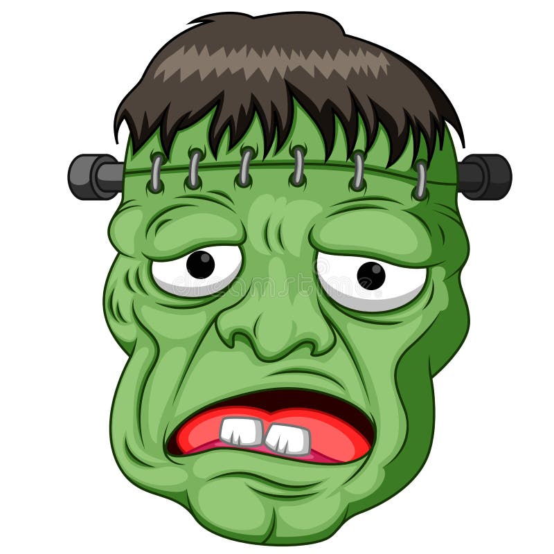 Frankenstein head cartoon. 