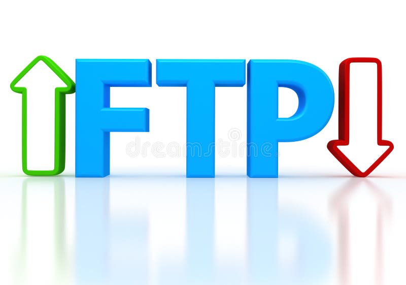 Illustration of FTP ( File transfer Protocol ) stock illustration