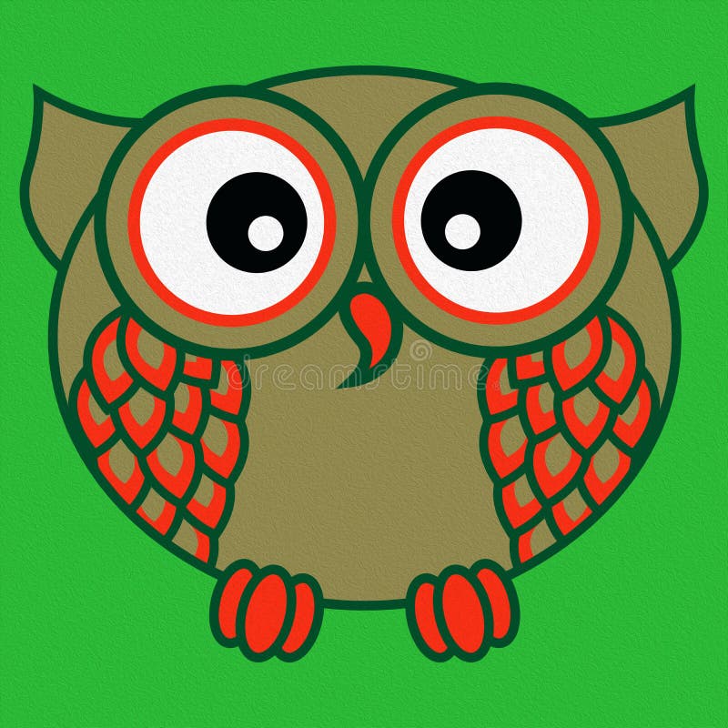 funny owl drawing