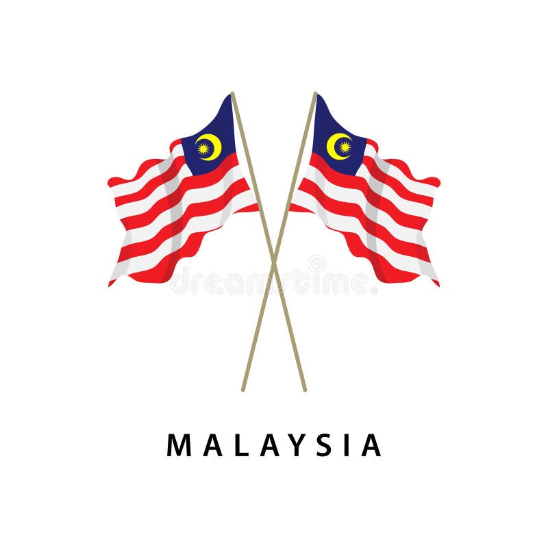 Illustration för design för mall för Malaysia flaggavektor vektor illustrationer Illustration för design för mall för Malaysia flaggavektor vektor illustrationer