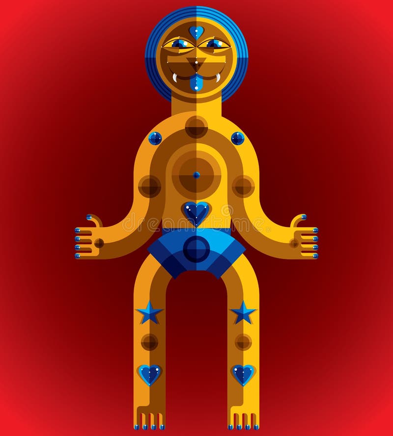 Illustration för diagram för kubismtemavektor, modernistic symbol vektor illustrationer Illustration för diagram för kubismtemavektor, modernistic symbol vektor illustrationer