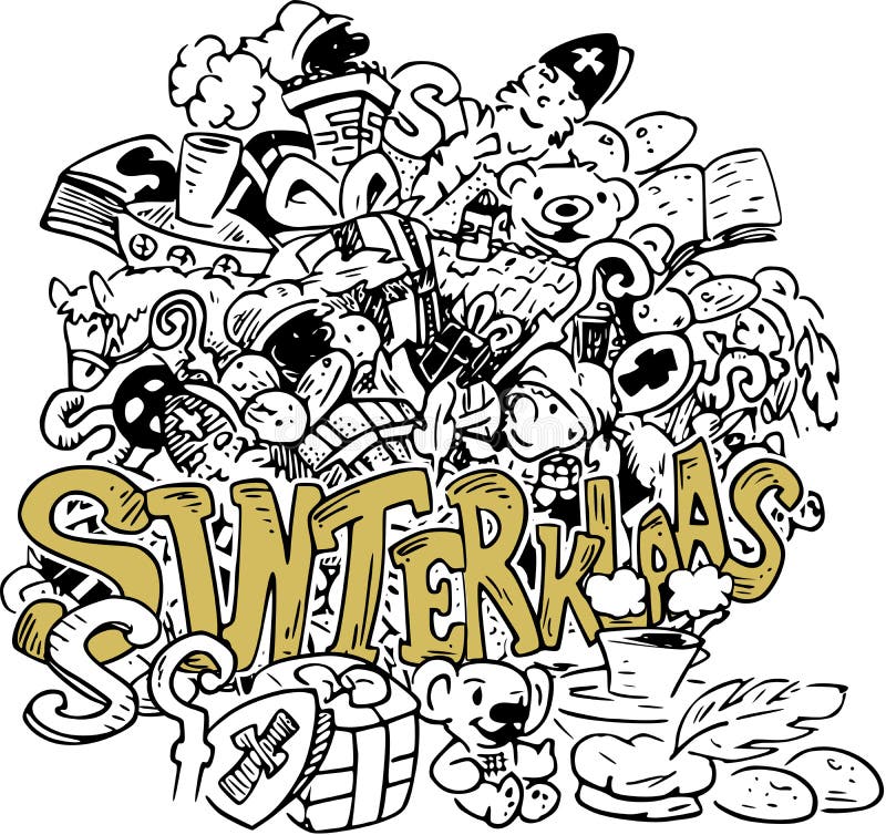 Illustration för holländareSinterklaas parti royaltyfri illustrationer Illustration för holländareSinterklaas parti royaltyfri illustrationer