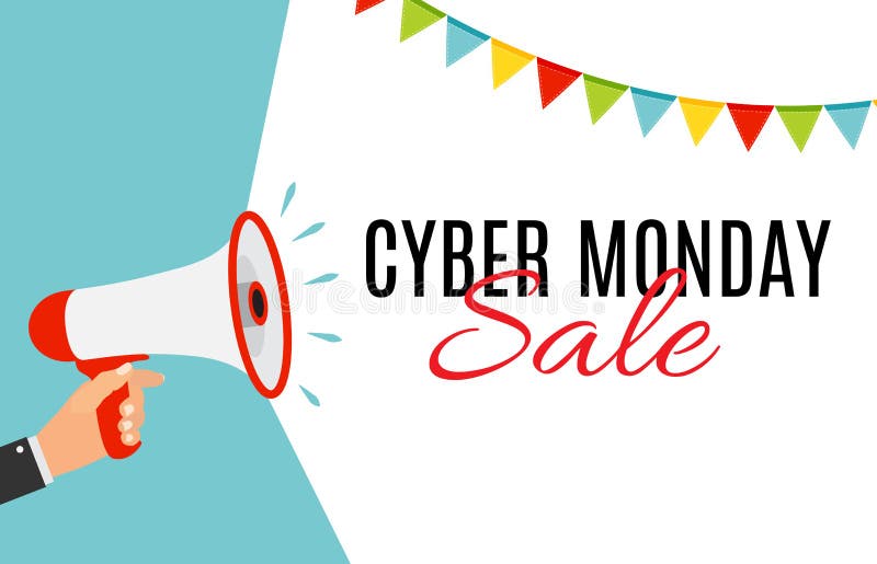Illustration för vektor för Cybermåndag Sale bakgrund stock illustrationer Illustration för vektor för Cybermåndag Sale bakgrund stock illustrationer