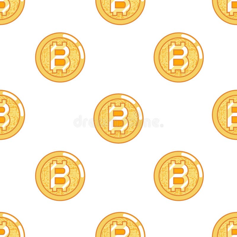 Illustration för vektor för design för lägenhet för valuta för internet för pengar för sömlös teknologi för modellbitcoinmynt dig stock illustrationer