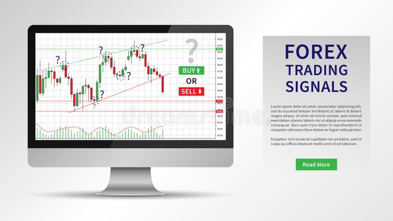 Illustration för vektor för Forexhandelsignaler stock illustrationer Illustration för vektor för Forexhandelsignaler stock illustrationer