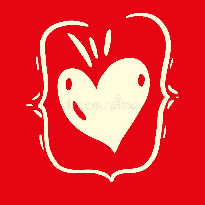 Illustration för vektor för förälskelsehjärtahand utdragen lyckliga valentiner för kortdag isolerat royaltyfri illustrationer Illustration för vektor för förälskelsehjärtahand utdragen lyckliga valentiner för kortdag isolerat royaltyfri illustrationer