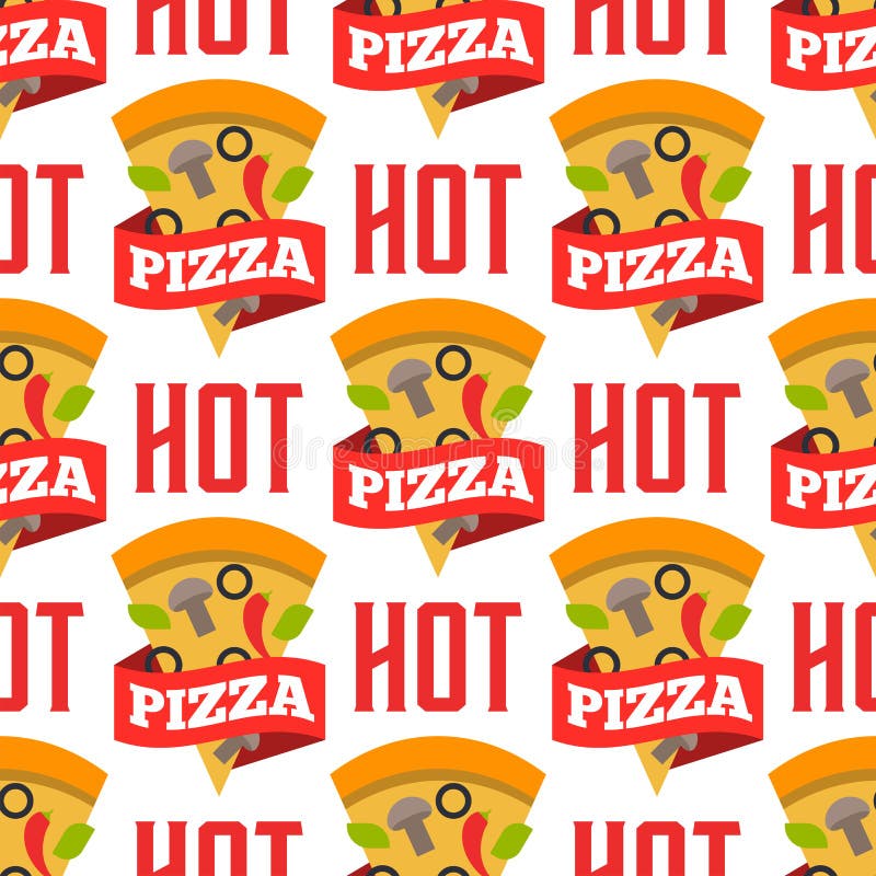 Illustration för vektor för snabbmat för service för restaurang för pizzeria för bakgrund för modell för leveranspizza sömlös royaltyfri illustrationer Illustration för vektor för snabbmat för service för restaurang för pizzeria för bakgrund för modell för leveranspizza sömlös royaltyfri illustrationer