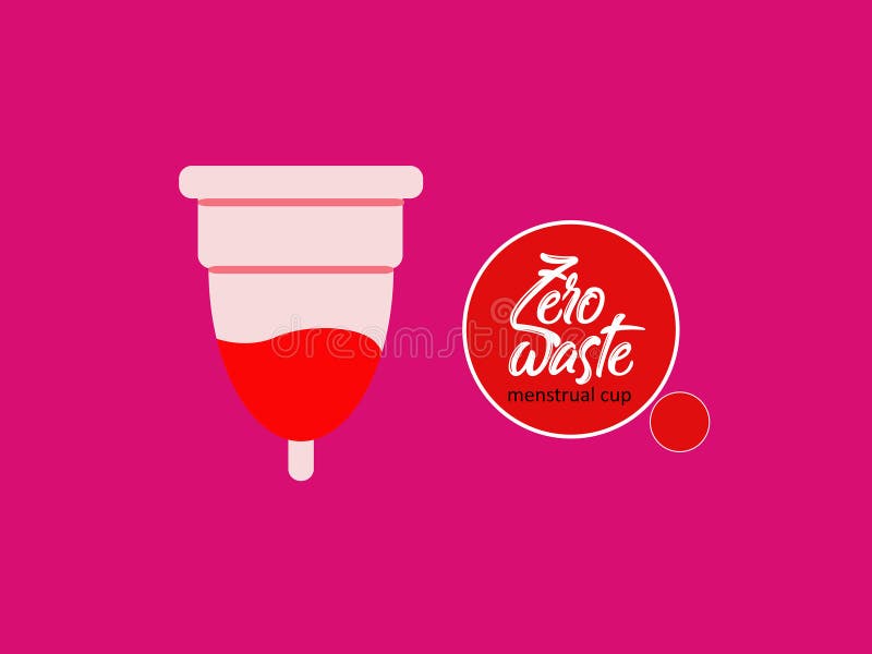 Illustration för vektor för symbol för reproduktion för menstruations- design för kopp plan kvinnlig stock illustrationer Illustration för vektor för symbol för reproduktion för menstruations- design för kopp plan kvinnlig stock illustrationer
