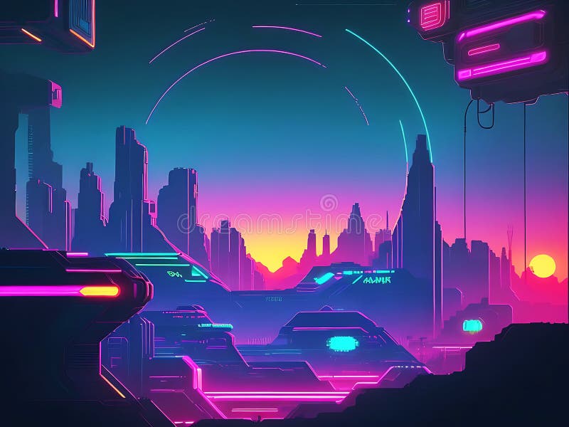 Generative AI illustration of gaming background, abstract