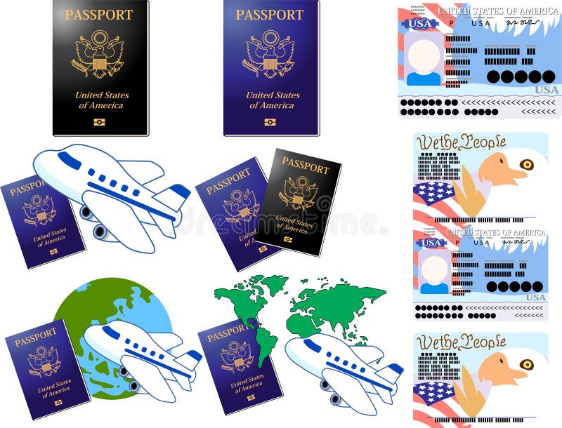 This is the Illustration of a American passport. This is the Illustration of a American passport