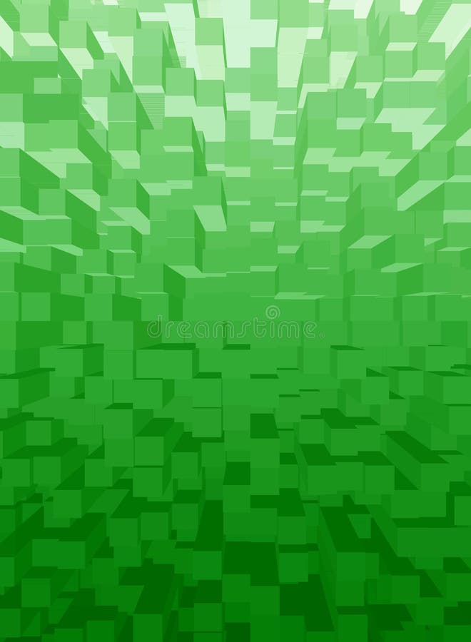 Illustration of Gradient Green 3D Cubes for Background stock illustration