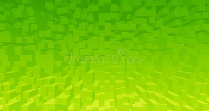 Illustration of Gradient Green 3D Cubes for Abstract Background royalty free illustration