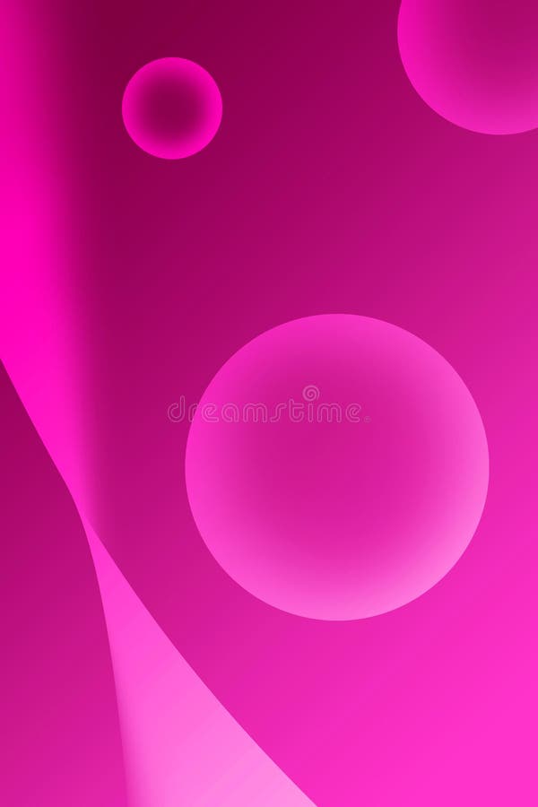 Illustration of Gradient Magenta pink Abstract 3D Various Sized Spheres stock illustration