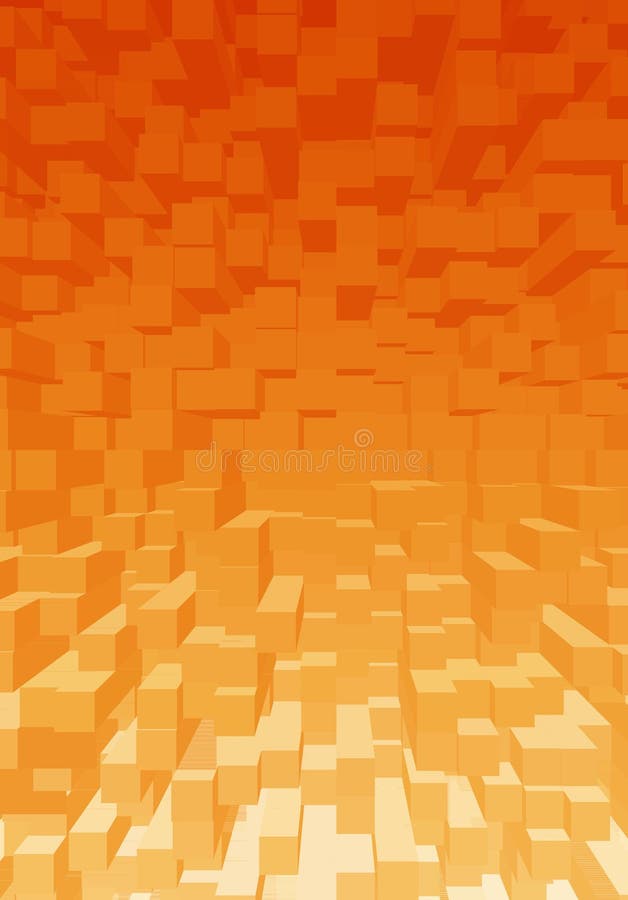 Gradient Orange and Yellow Colored 3D Various Sized Spheres, Background