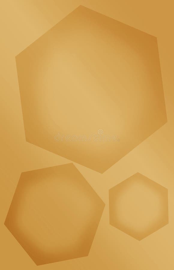 Gradient portocaliu roșu 3d model formă hexagonală de dimensiuni diferite vector illustration
