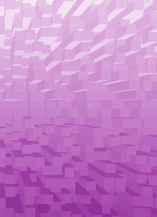 Illustration of Gradient Purple 3D Cubes for Background stock illustration