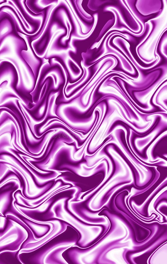 Illustration of gradient purple 3D wavy satin fabric artistic texture royalty free illustration