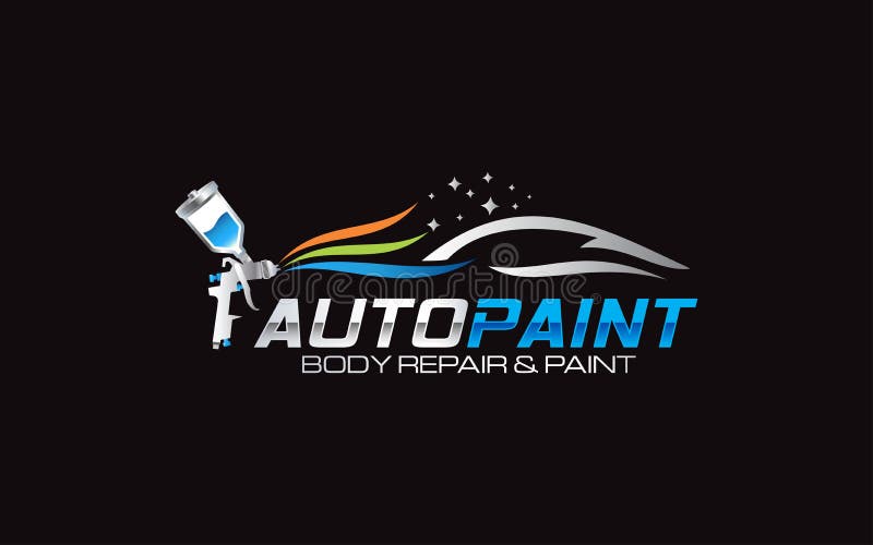 Illustration Graphic Vector of Auto Car Painting Logo Design Template Stock Illustration