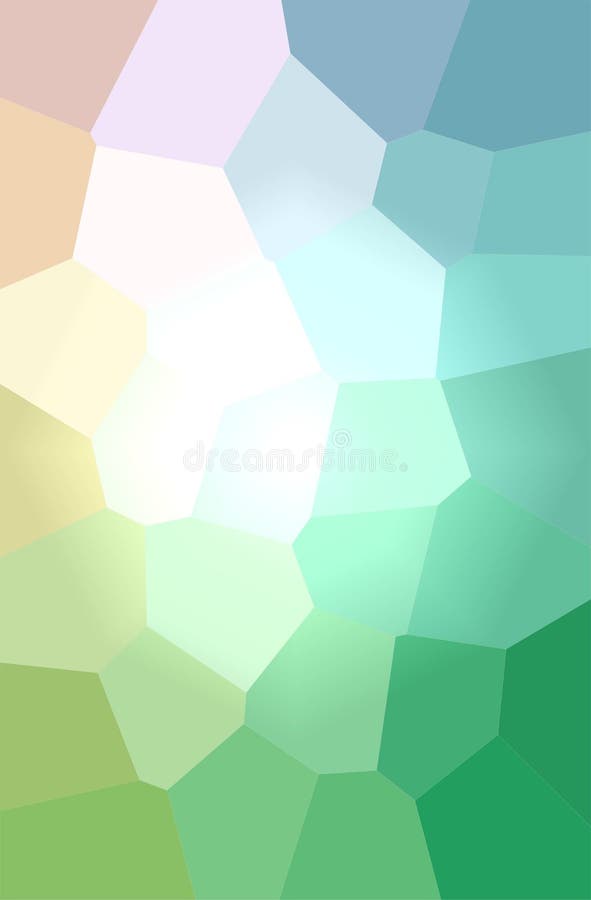 Illustration of green and blue giant hexagon vertical background. vector illustration