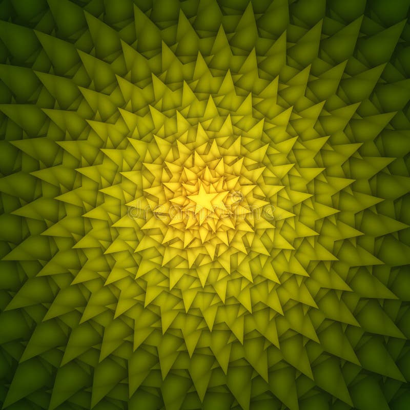 Green Yellow Stars Abstract Background Stock Illustration