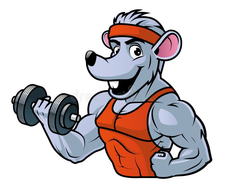 https://thumbs.dreamstime.com/b/illustration-gym-rat-dumbbell-138725342.jpg