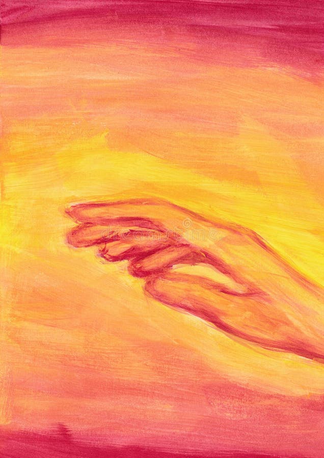 Illustration of a hand pose wanting to reach for something vector illustration