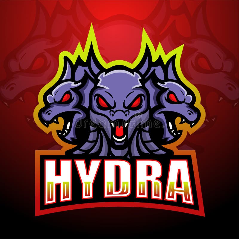 Hydra mascot esport logo design royalty free illustration