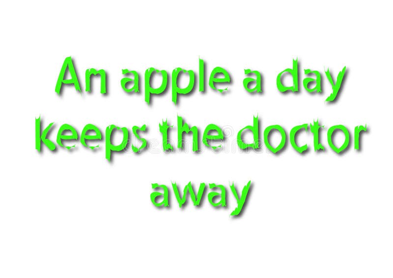 Apple Day Keeps Doctor Away Stock Illustrations – 111 Apple Day Keeps ...