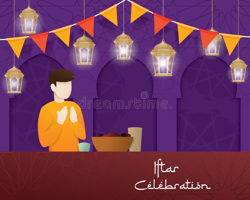 Illustration of Iftar party greeting royalty free illustration Illustration of Iftar party greeting royalty free illustration