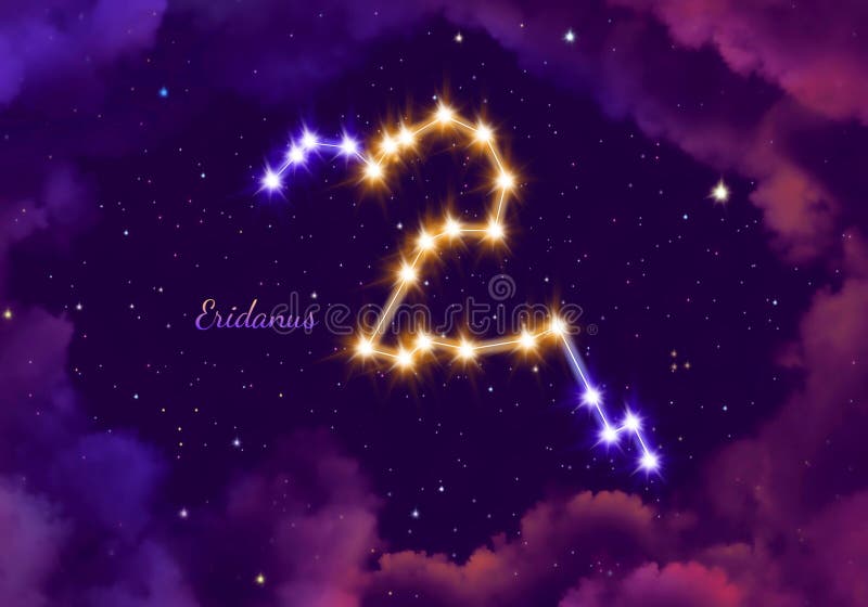 Illustration Image of the Constellation Eridanus Stock Illustration ...