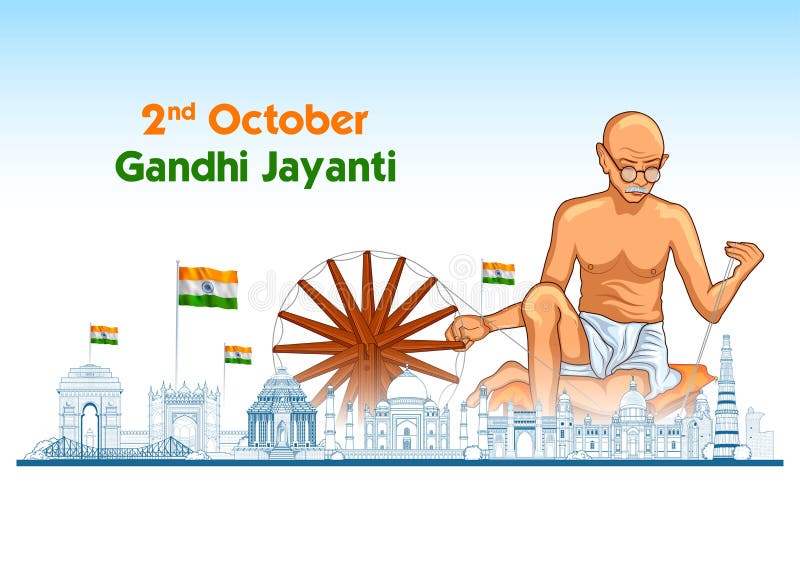 India Background with Nation Hero and Freedom Fighter Mahatma Gandhi for  Gandhi Jayanti Editorial Photo - Illustration of 15th, concept: 159500381