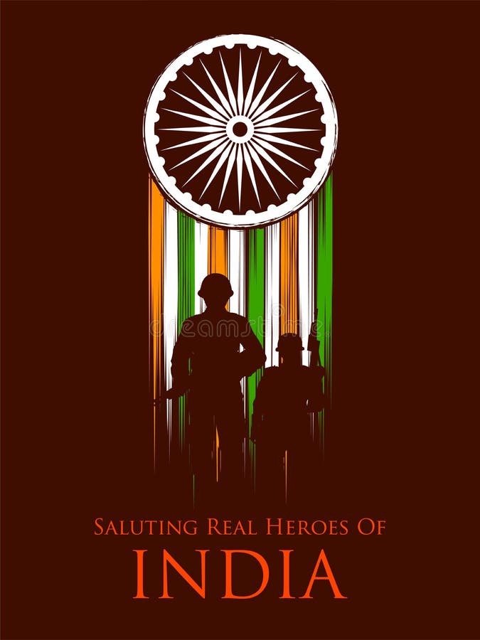 Indian Army Soilder Nation Hero on Pride of India Background Stock Vector -  Illustration of august, independence: 122176078