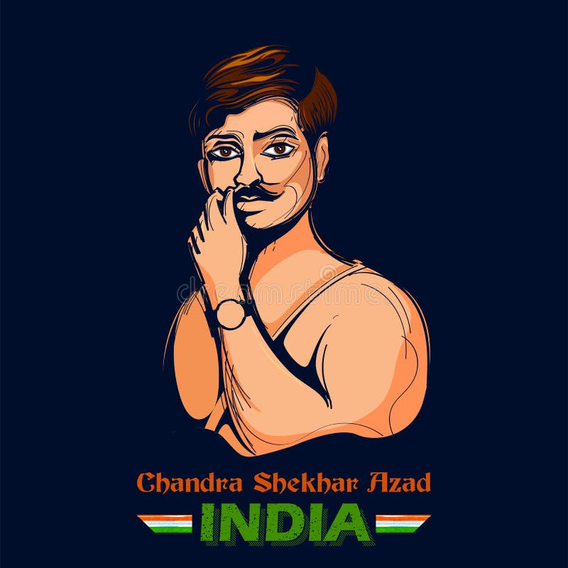 Indian Background with Nation Hero and Freedom Chandra Shekhar Azad Pride  of India Stock Vector - Illustration of fighter, celebration: 136138161