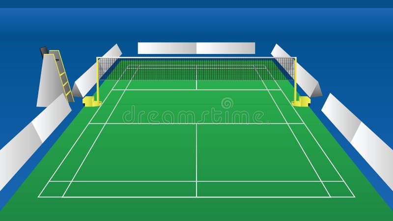 Illustration of an Indoor Arena for Badminton Perspective Stock Vector -  Illustration of event, match: 165552954