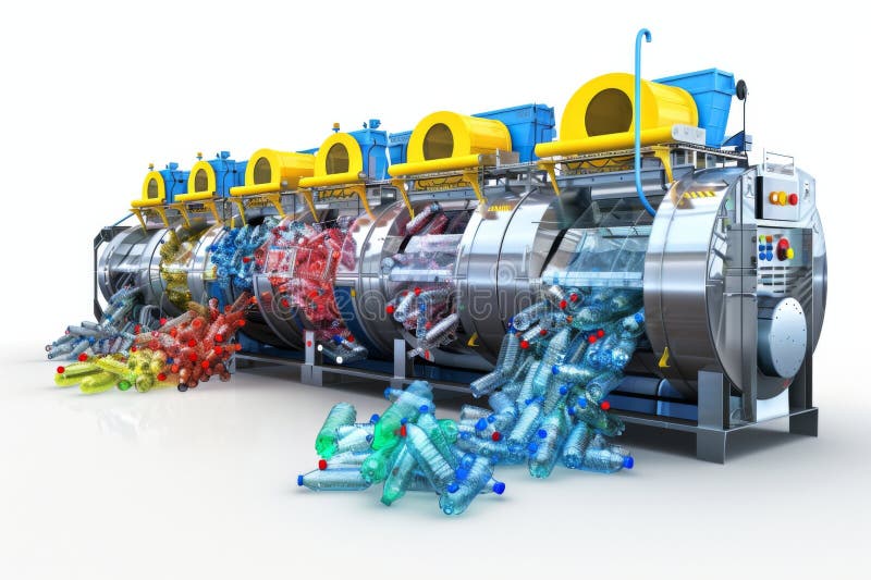 Advanced Waste Separation Machinery stock illustration