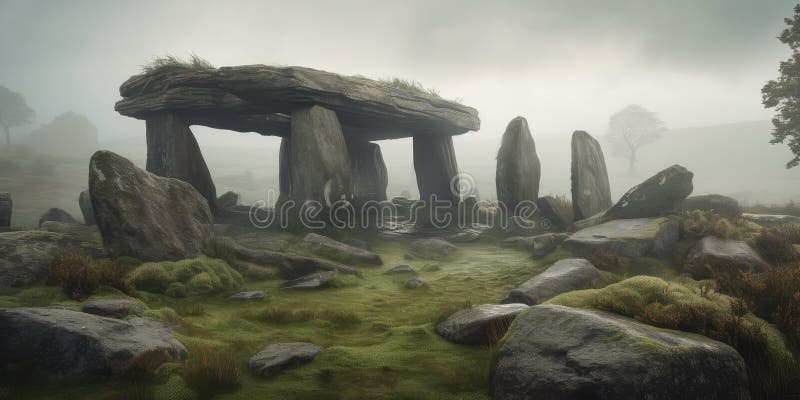 Irish Ruins on a Misty Day