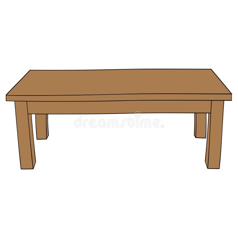 Illustration of Isolated Cartoon Table