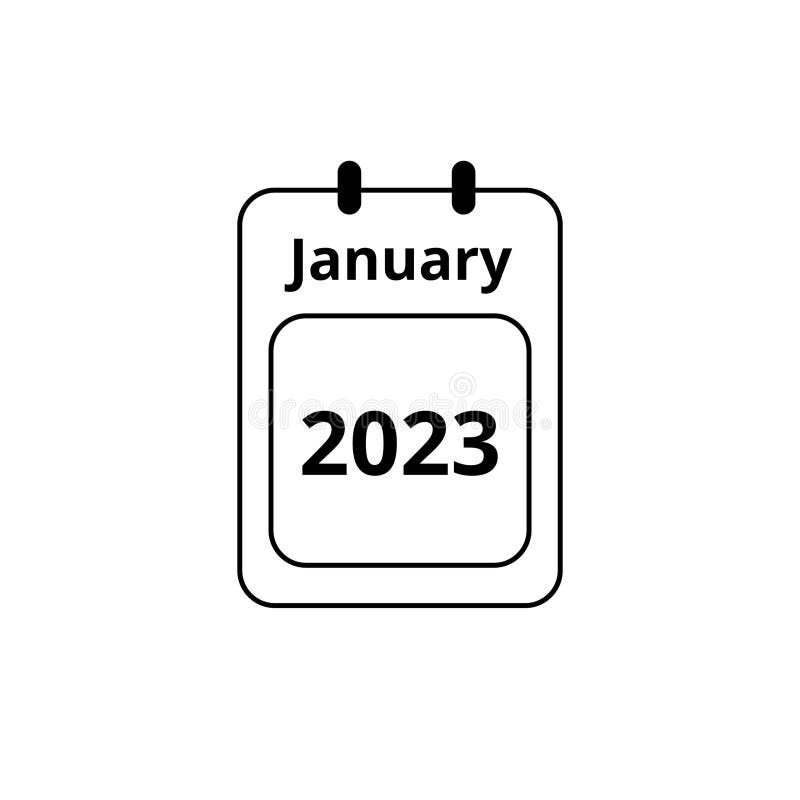 Illustration of a January themed Calendar of 2023 on a White Background Illustration of a January themed Calendar of 2023 on a White Background
