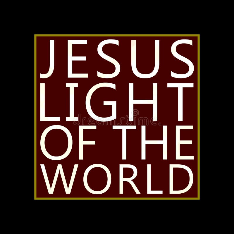 Jesus Light of the World on dark red in black frame