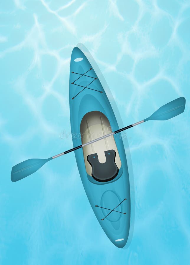 Kayak and paddle stock illustration. Illustration of vacation 127960302