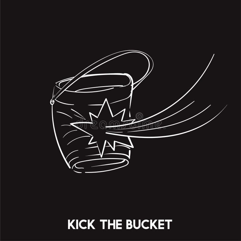 Kick The Bucket Stock Clipart, Royalty-Free